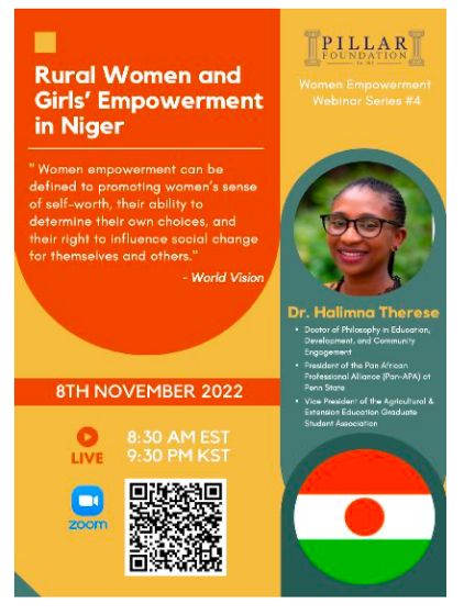 Rural Women and Girls' Empowerment in Niger webinar